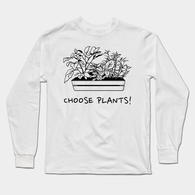 Choose Plants! Long Sleeve T-Shirt by barn-of-nature